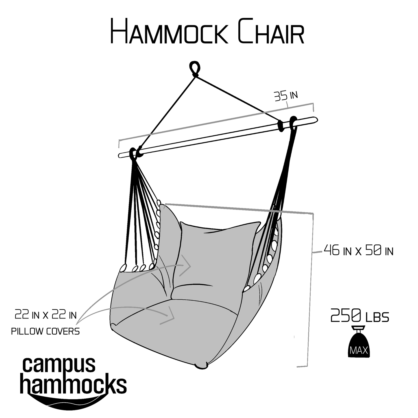 Notre Dame Fighting Irish Logo Hammock Chair