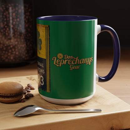 1993 National Champions Shamrock Coffee Mug — Dos Leprechauns Gear