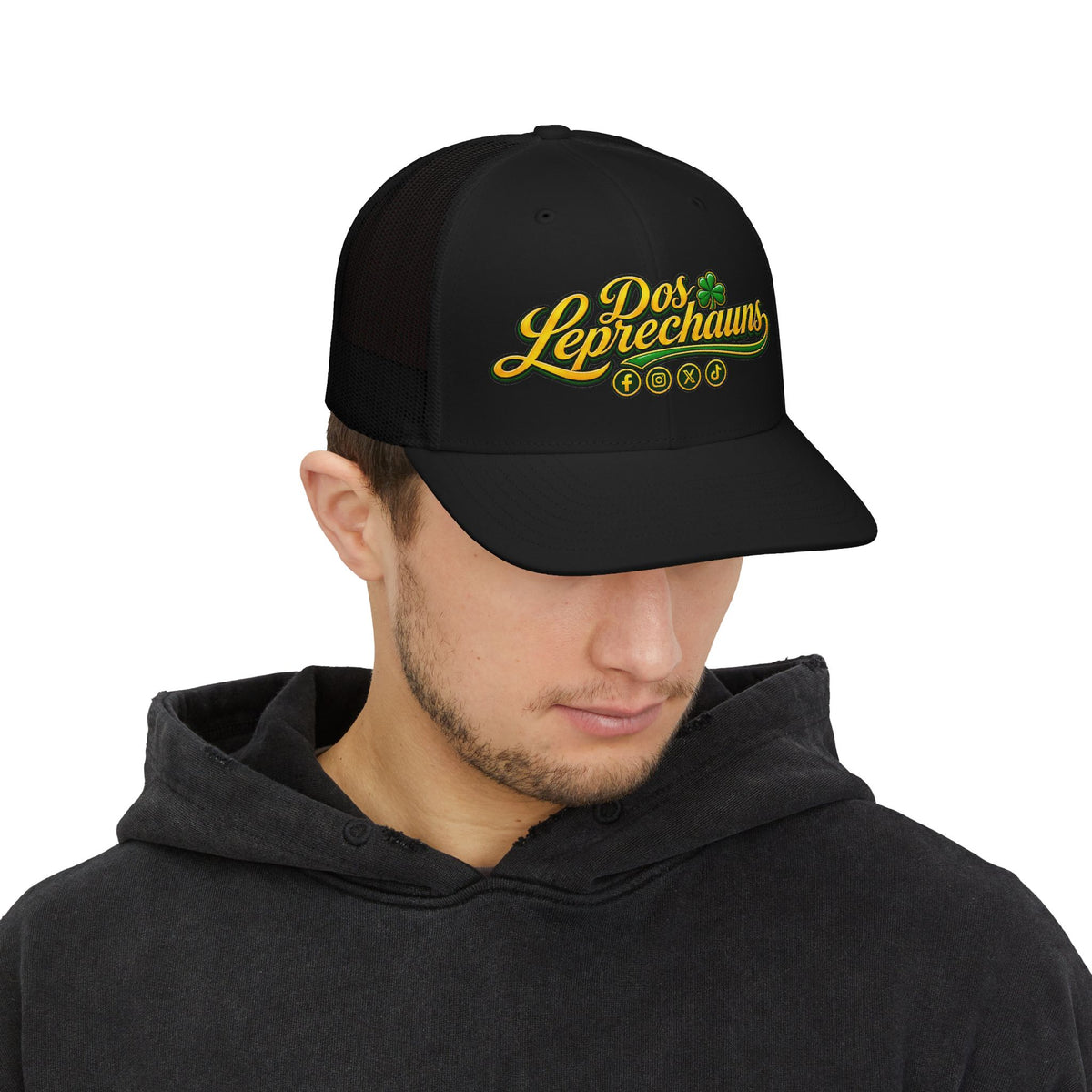 Dos Leprechauns Snapback Trucker Cap — St. Patrick’s Day Irish Shamrock Hat