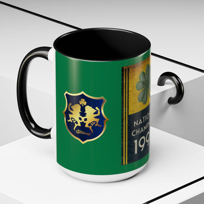 1993 National Champions Shamrock Coffee Mug — Dos Leprechauns Gear