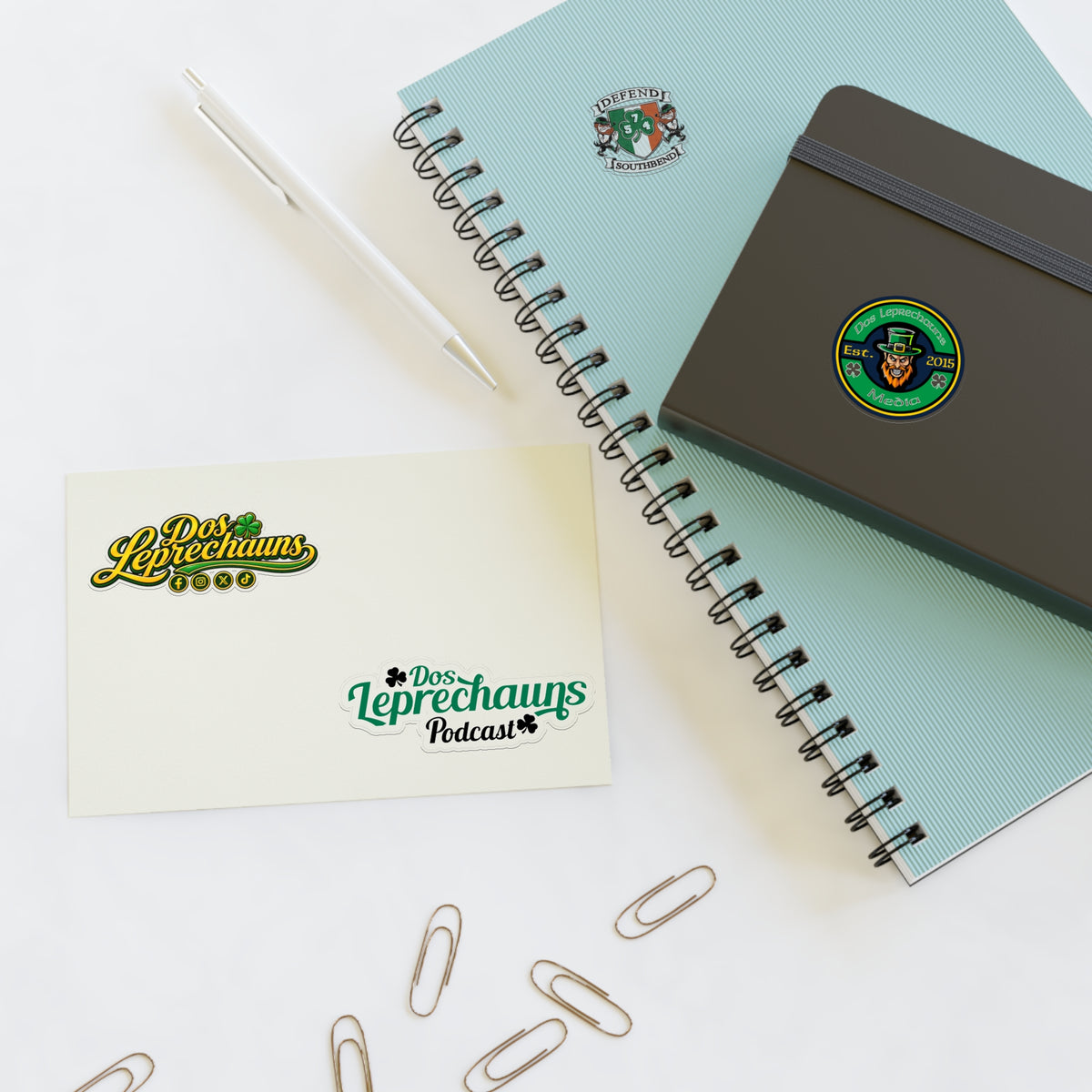 Dos Leprechauns Podcast Sticker Sheets