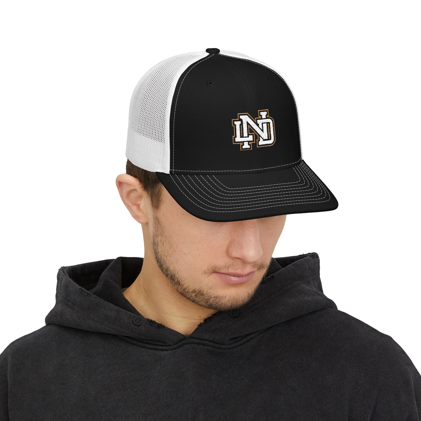Notre Dame Shamrock ND Trucker Cap – Embroidered Snapback Hat