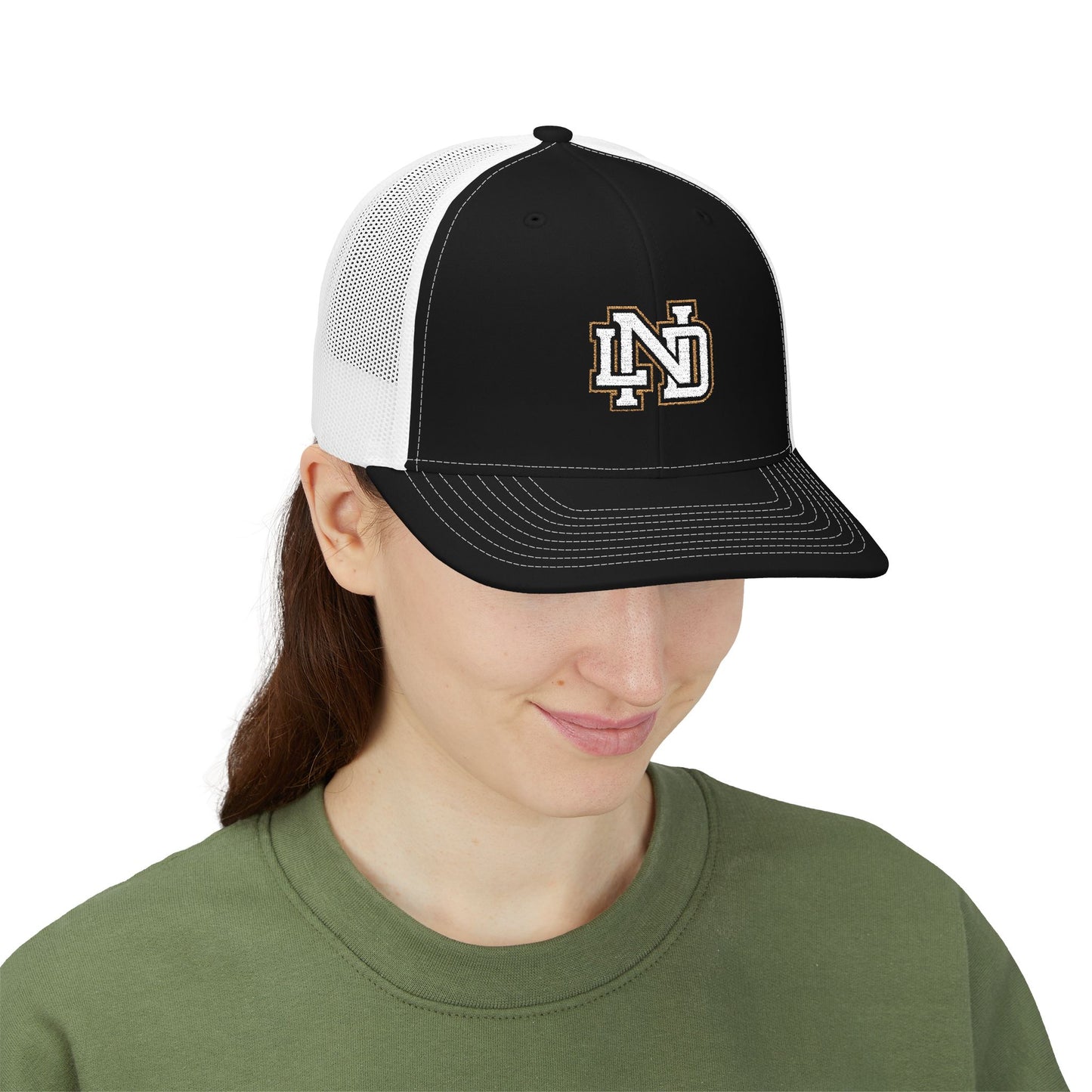 Notre Dame Shamrock ND Trucker Cap – Embroidered Snapback Hat