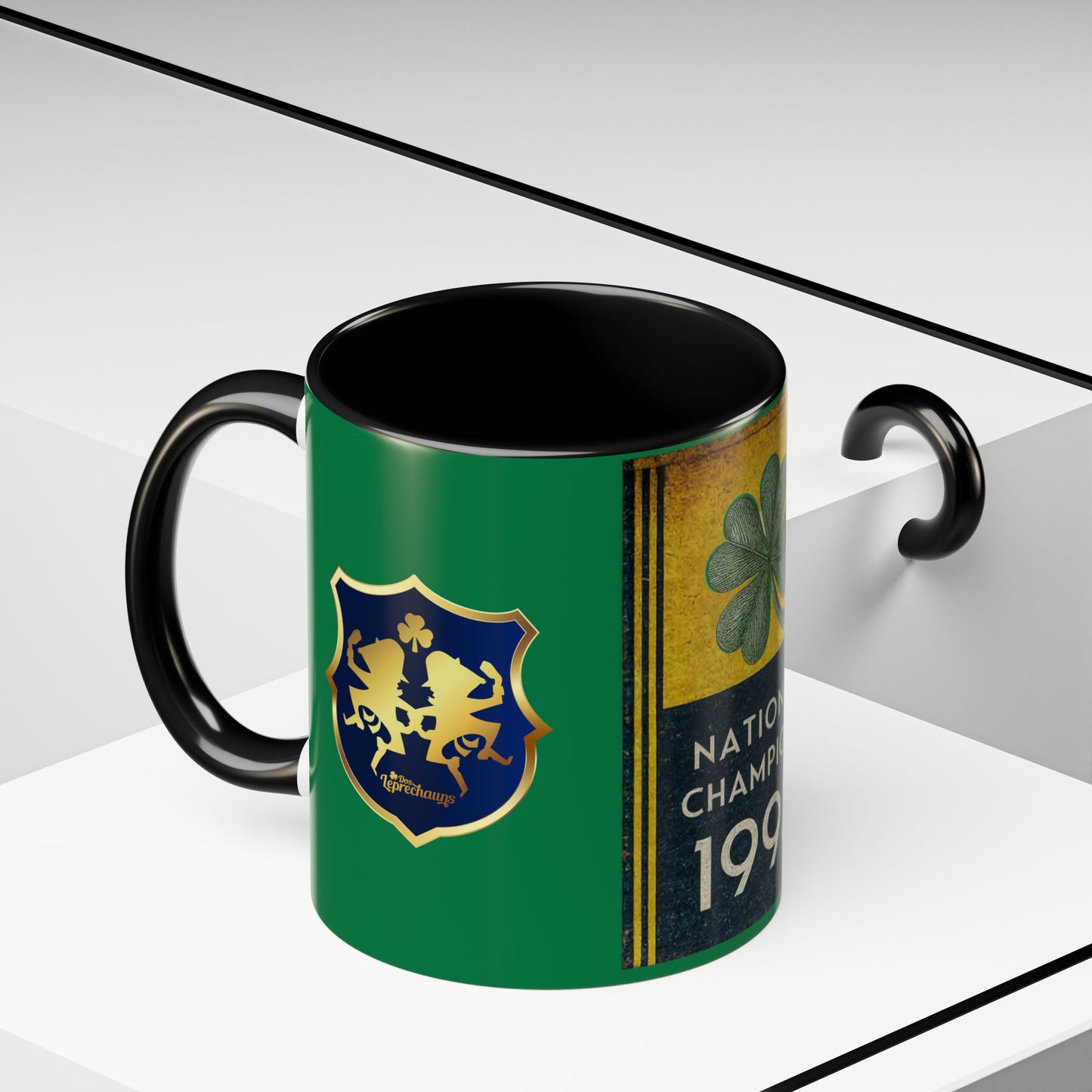 1993 National Champions Shamrock Coffee Mug — Dos Leprechauns Gear