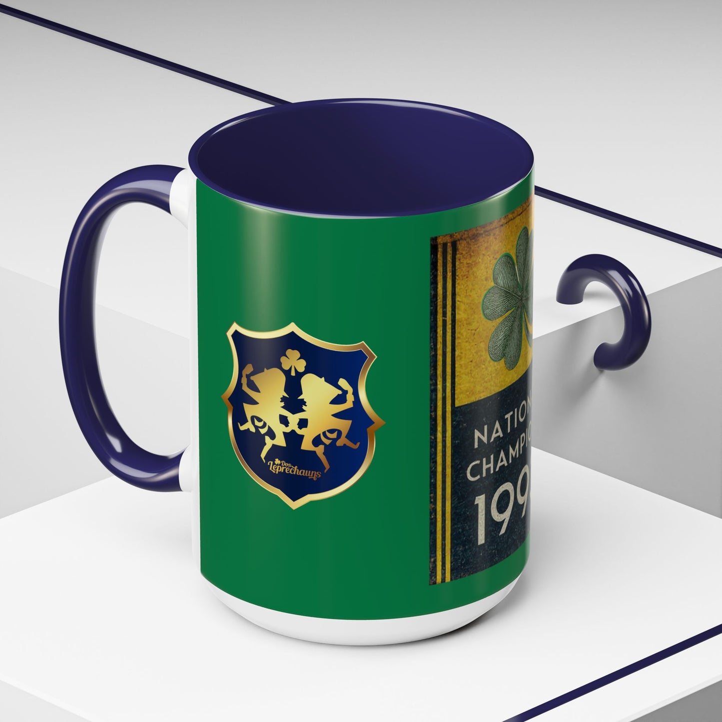 1993 National Champions Shamrock Coffee Mug — Dos Leprechauns Gear