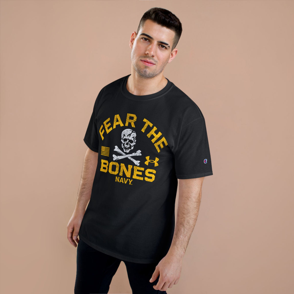Fear the Bones Navy Champion T-Shirt