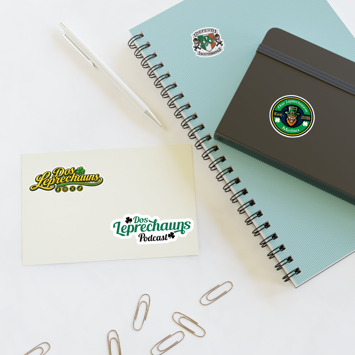 Dos Leprechauns Podcast Sticker Sheets