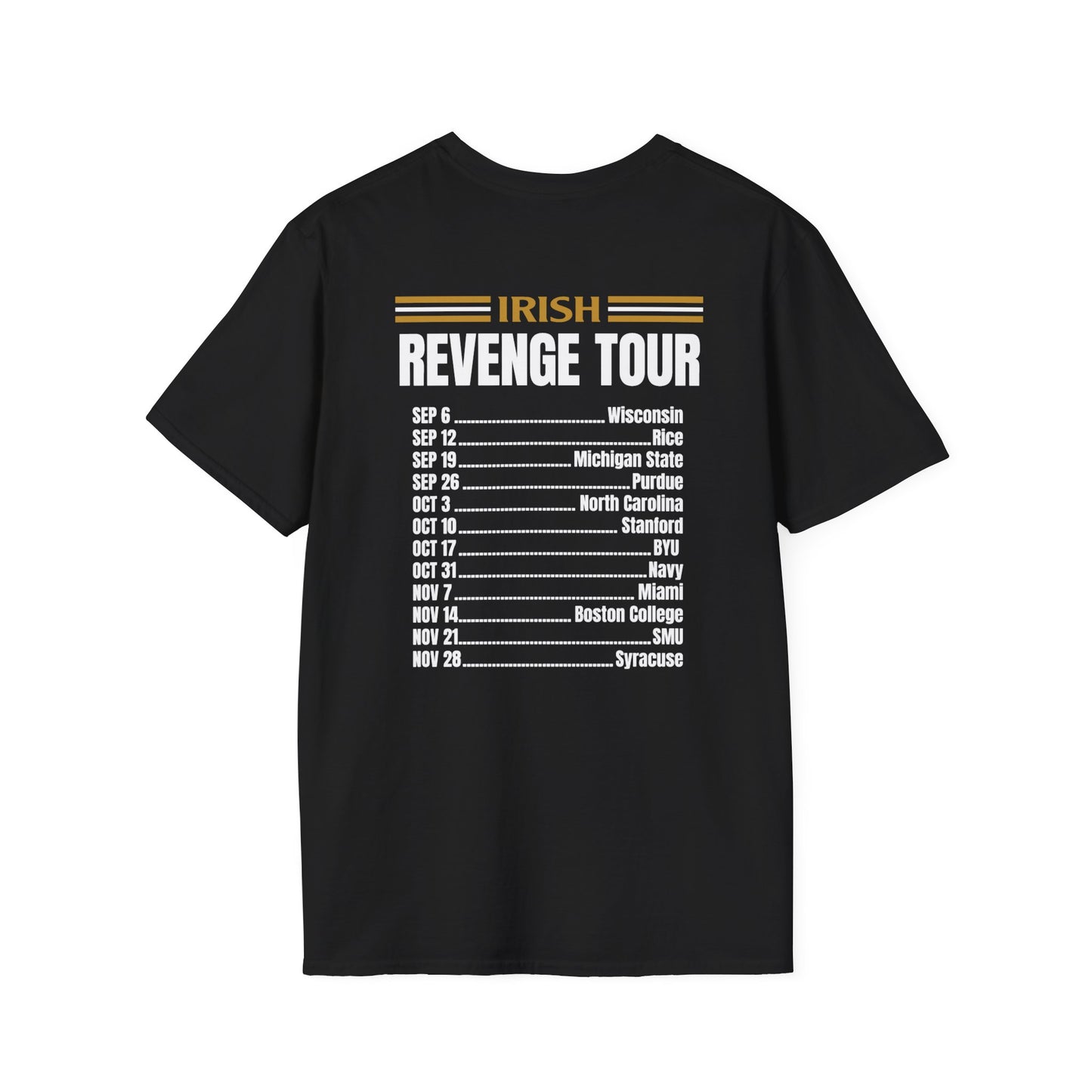 Leave No Doubt Irish Football T-Shirt — "Revenge Begins in Green Bay"