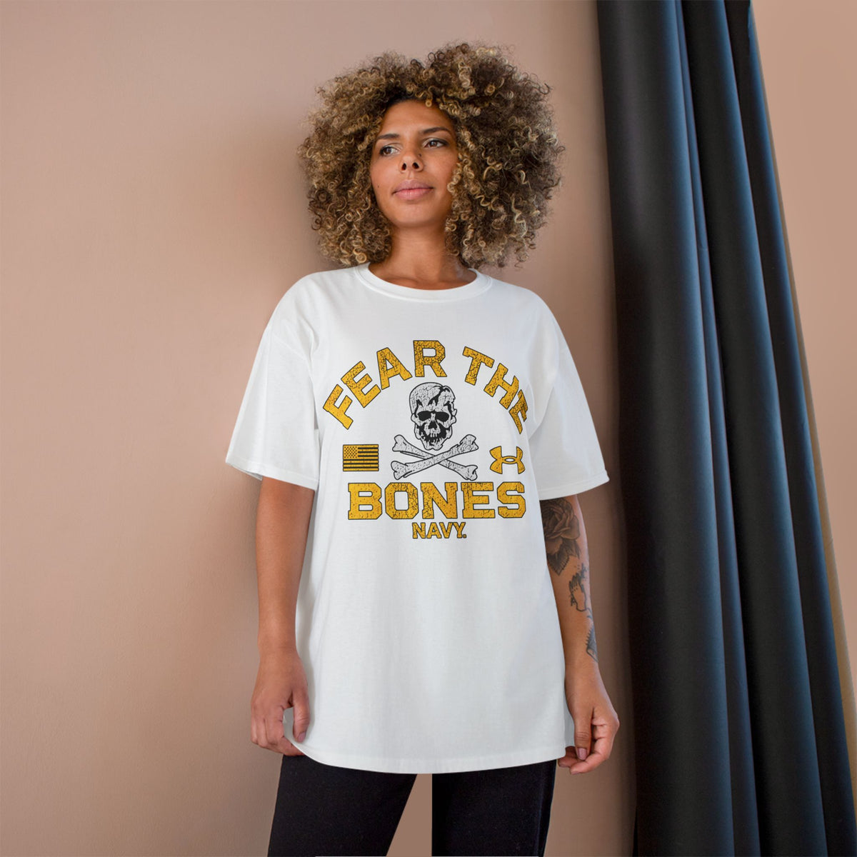 Fear the Bones Navy Champion T-Shirt