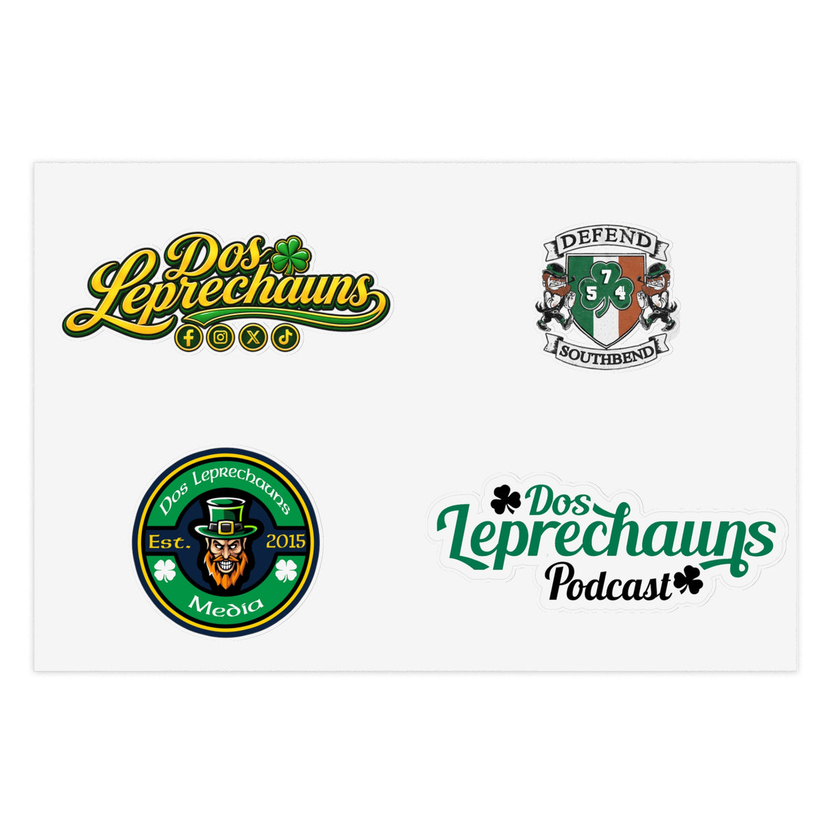 Dos Leprechauns Podcast Sticker Sheets