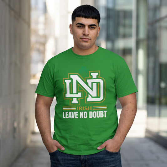 Leave No Doubt Irish Football T-Shirt — "Revenge Begins in Green Bay"
