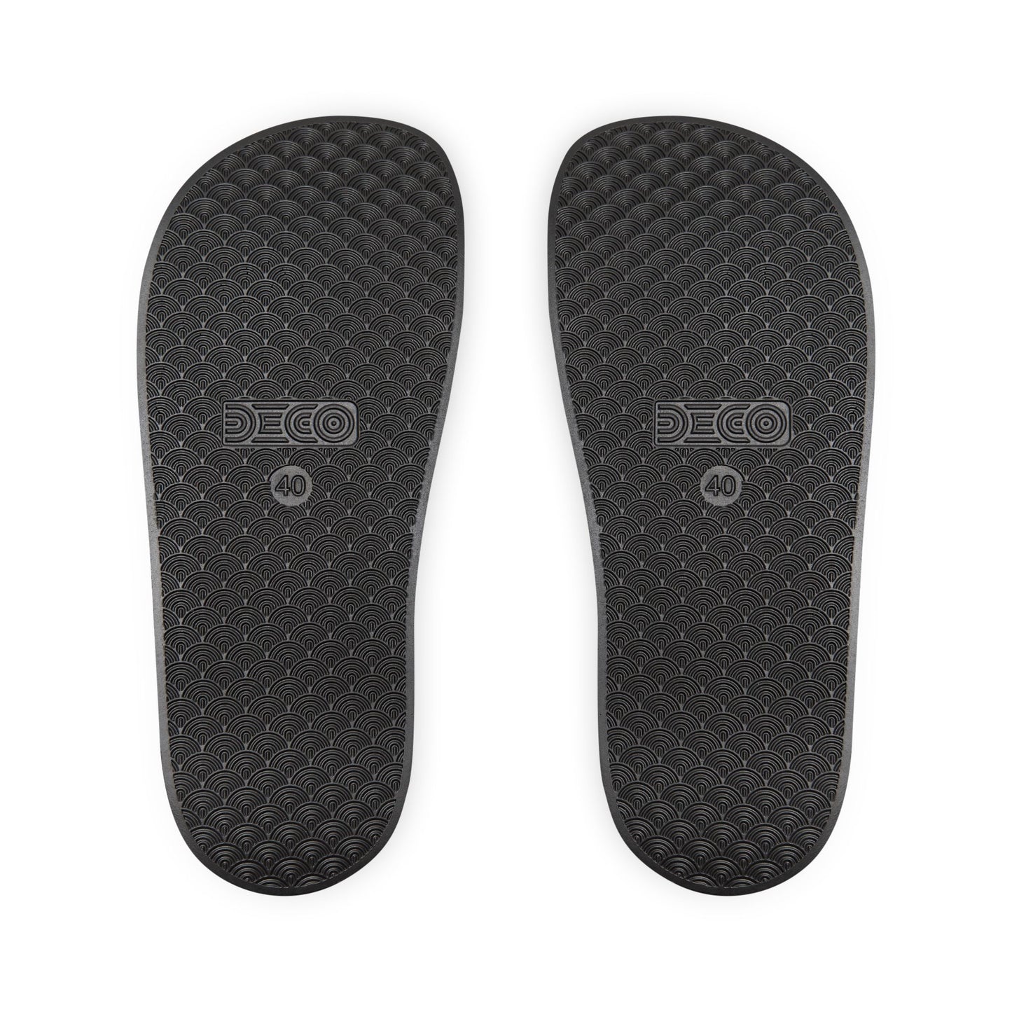 Leave No Doubt - Men's Removable-Strap Slide Sandals — Lightweight Black Pool & Beach Slides