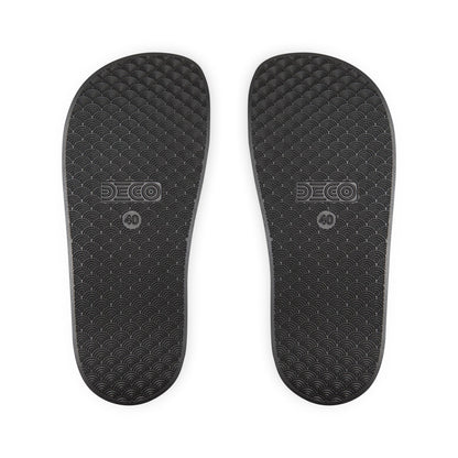 Leave No Doubt - Men's Removable-Strap Slide Sandals — Lightweight Black Pool & Beach Slides