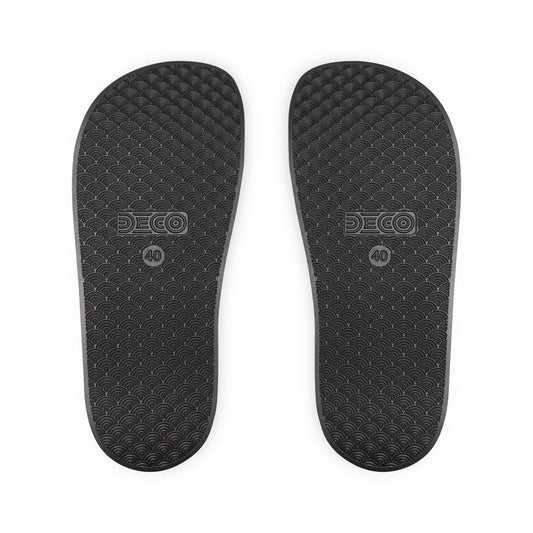 Leave No Doubt - Men's Removable-Strap Slide Sandals — Lightweight Black Pool & Beach Slides