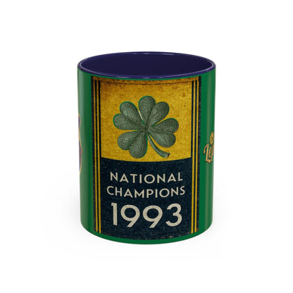 1993 National Champions Shamrock Coffee Mug — Dos Leprechauns Gear