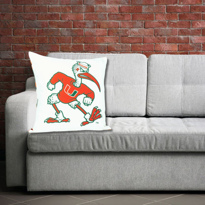 Miami Hurricanes Ibis Throw Pillow Cover