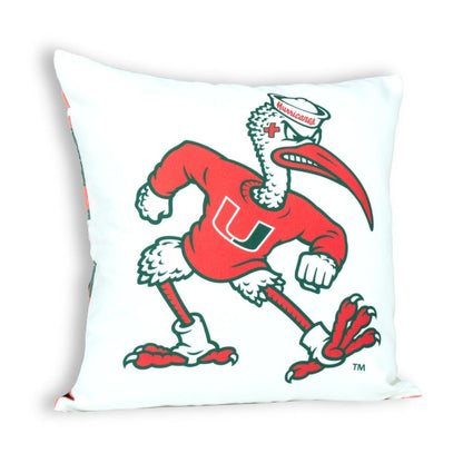 Miami Hurricanes Ibis Throw Pillow Cover