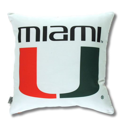 Miami Hurricanes U Throw Pillow Cover