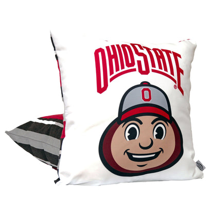 Ohio State Buckeyes Brutus Mascot Pillow Cover