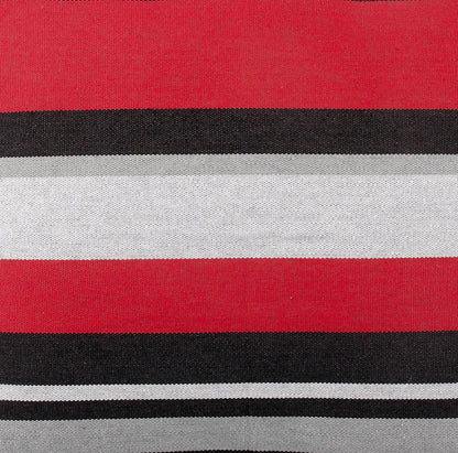 Funda de almohada a rayas con los colores de Ohio State