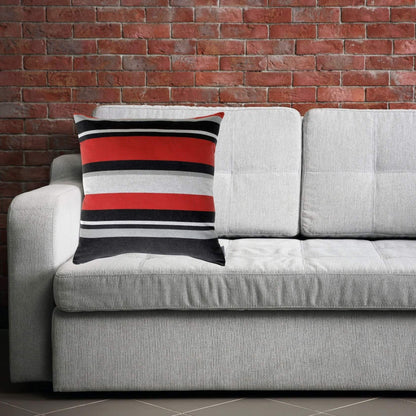 Ohio State Colors Striped Pillow Cover